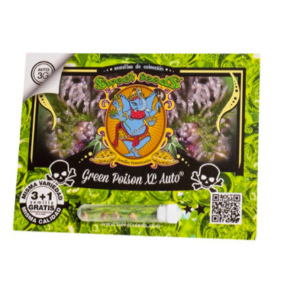 Cultiva una cosecha potente y frutal con Green Poison XL Auto 3+1 uds de Sweet Seeds en Novaweed